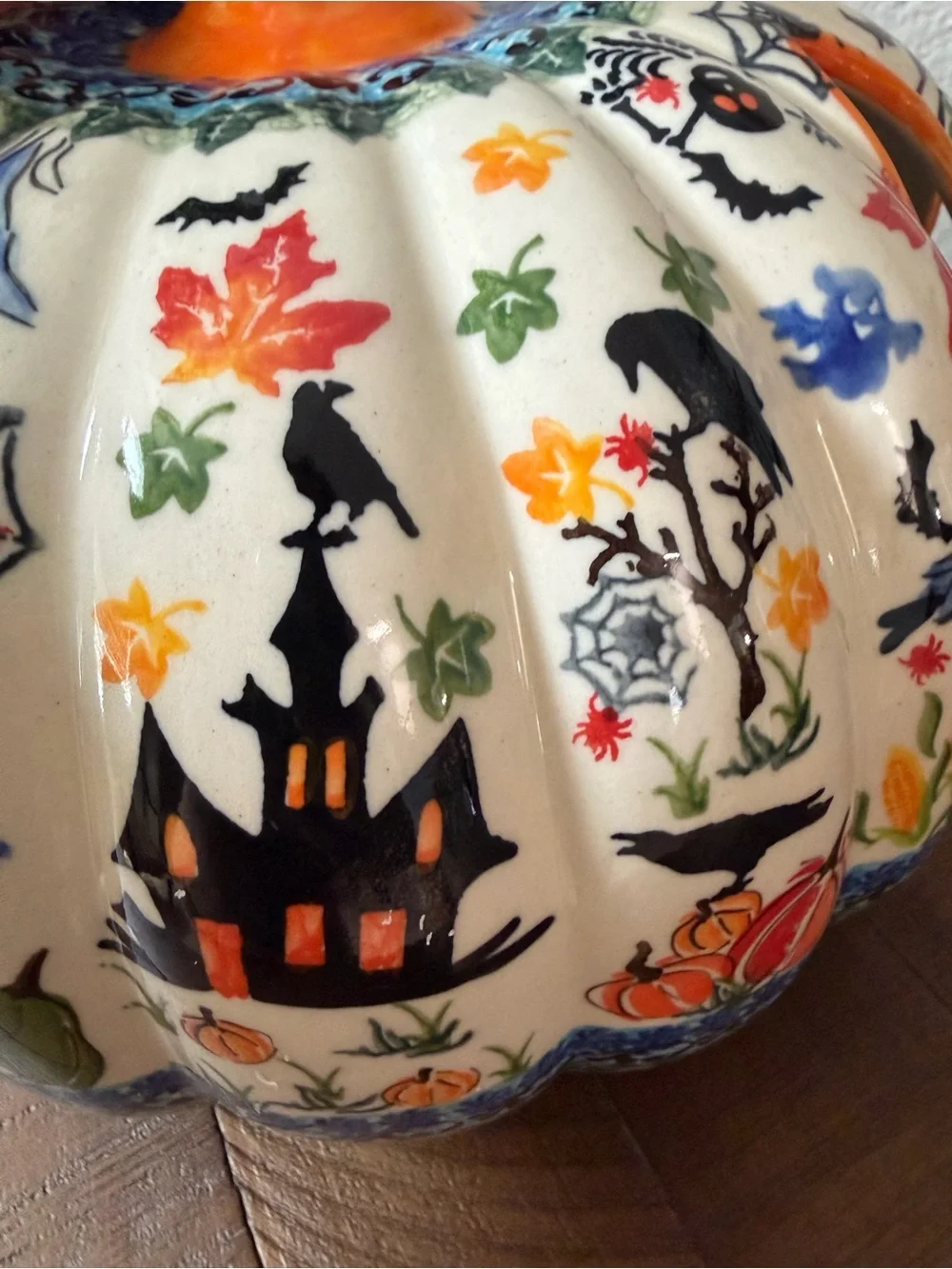 Polish Pottery Boleslawiec Poland Ceramic Halloween Jack-O'-Lantern New